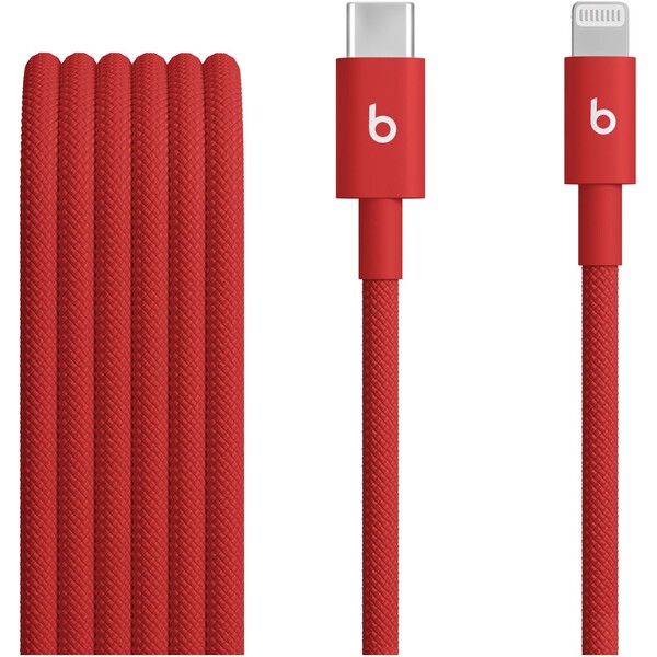 Apple Beats USB-C/Lightning Woven kabel 1,5m jasně červený