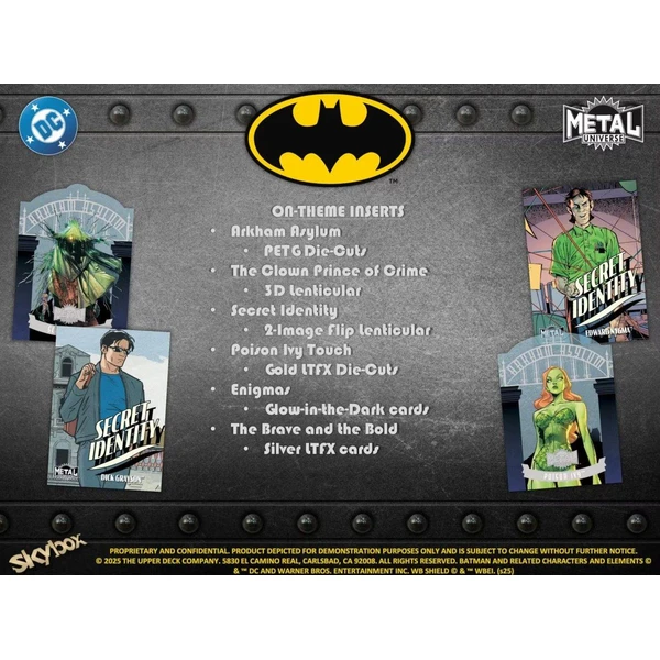 Sběratelské karty 2025 Upper Deck Batman Skybox Metal Universe Hobby Box - Sběratelské karty a nálepky - Obrázek OC7M000K01