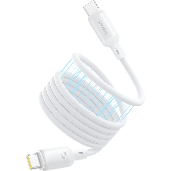 Baseus PicoGo USB-C/USB-C magnetický napájecí kabel 240W 1m bílý - Kabely a redukce - Obrázek OCGE000L01
