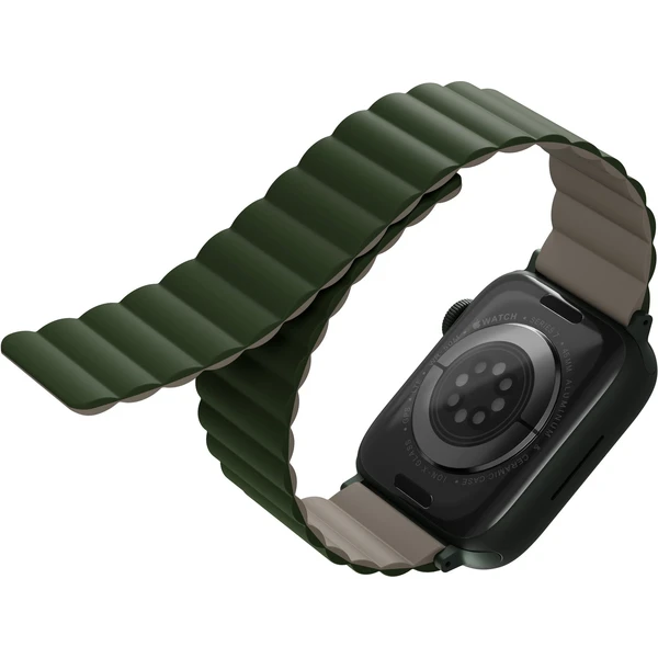 UNIQ Revix oboustranný řemínek pro Apple Watch 42/41/40/38mm Pine (zelený/šedý) - Řemínky - Obrázek OCHMF00101