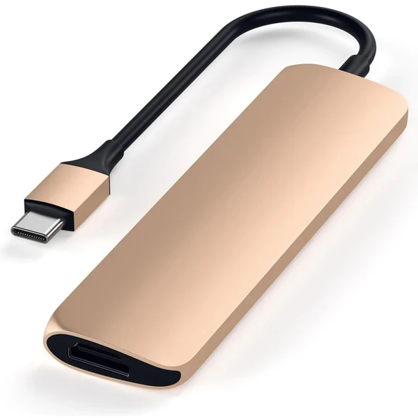 Satechi Slim Multimedia Adapter V2 zlatý - Kabely - Obrázek OCL2700301