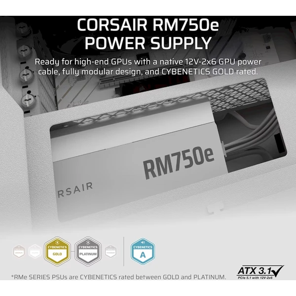Corsair RM750e bílý - Zdroje - Obrázek OCRK000K01