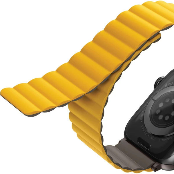 UNIQ Revix oboustranný řemínek pro Apple Watch 49/46/45/44/42mm Mustard (Hořčicový/Khaki) - Řemínky - Obrázek OD3WF00101