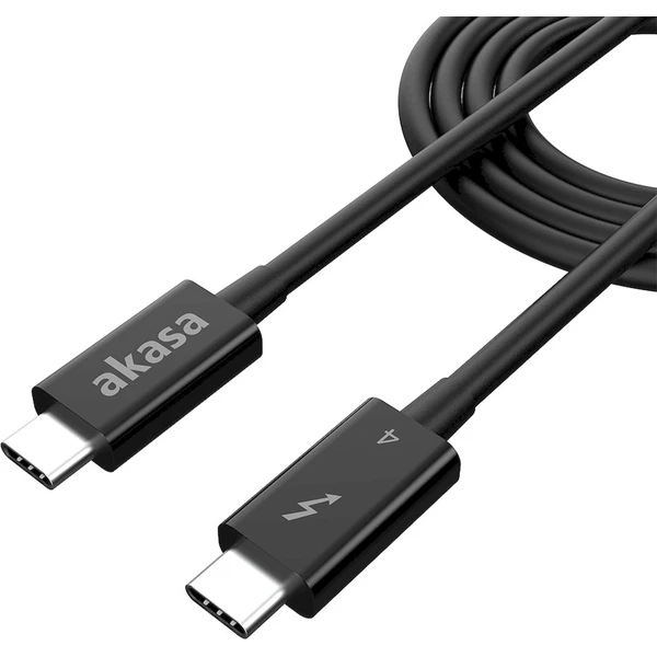 Akasa USB-C/USB-C prodlužovací kabel 4K 100W 1,2 m černý - Kabely a redukce - Obrázek ODHK000K01
