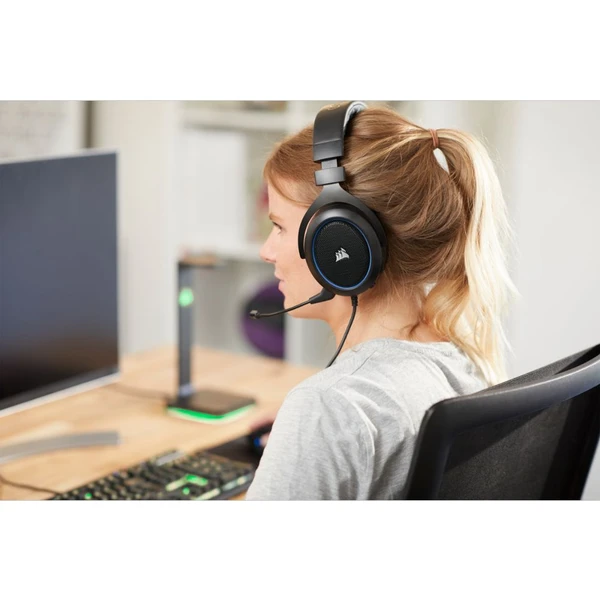 CORSAIR herní headset HS50 PRO Stereo Blue - Sluchátka - Obrázek ODRTF00101