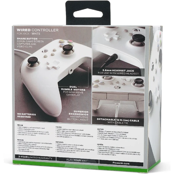 PowerA drátový herní ovladač (Xbox) bílý - Herní ovladače - Obrázek OEC9700301