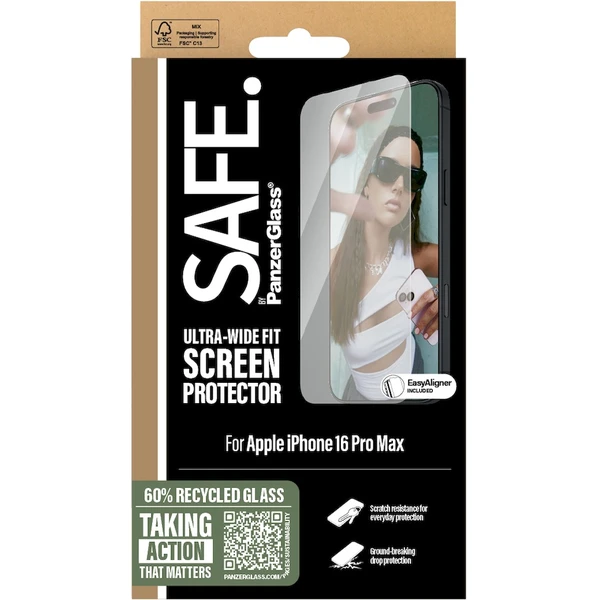 PanzerGlass® SAFE Ultra-Wide Fit sklo Apple iPhone 16 Pro Max - Ochranné folie a skla - Obrázek OF08000P01