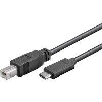 PremiumCord USB-C/USB-B napájecí kabel 2,5W 1m černý - Kabely a redukce