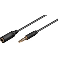 PremiumCord 3,5mm/3,5mm prodlužovací kabel 2m černý - Kabely a redukce