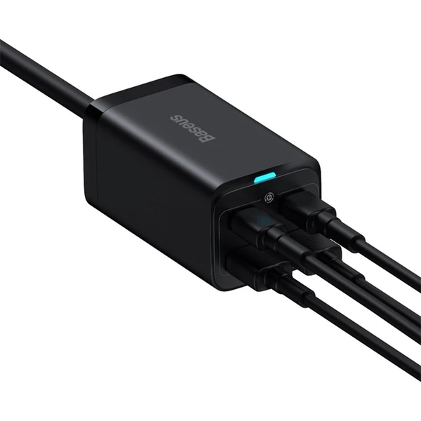 Baseus GaN3 rychlonabíječka 2xUSB-A, 2xUSB-C 100W černá - Nabíječky - Obrázek OGGE000L01