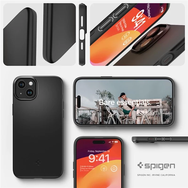 Spigen Thin Fit kryt iPhone 15 černý - Pouzdra - Obrázek OGU8000601