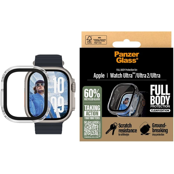 PanzerGlass® Apple Watch Ultra 2/Ultra čirý kryt s ochranným sklem - Pouzdra - Obrázek OGWA000L01