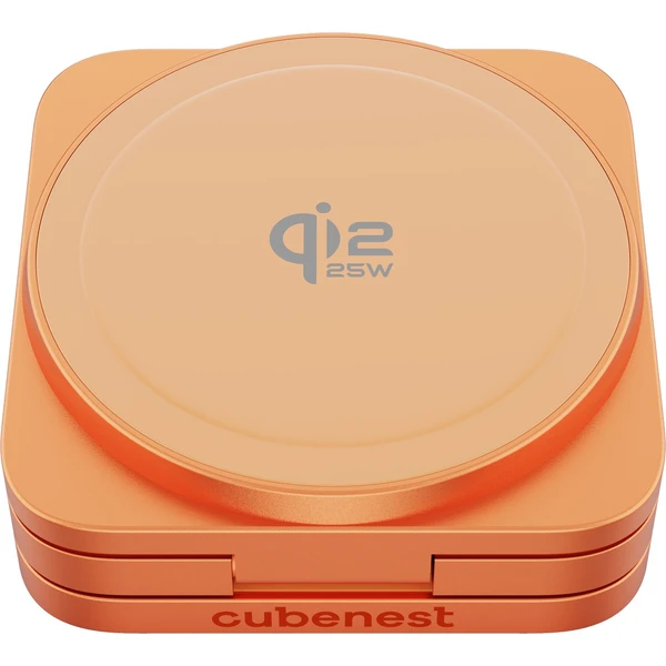 Cubenest SQ312 Ultra Qi2.2 (MagSafe) 3v1 nabíječka (35W) oranžová (Limited Edition) - Nabíječky - Obrázek OH9L000K01