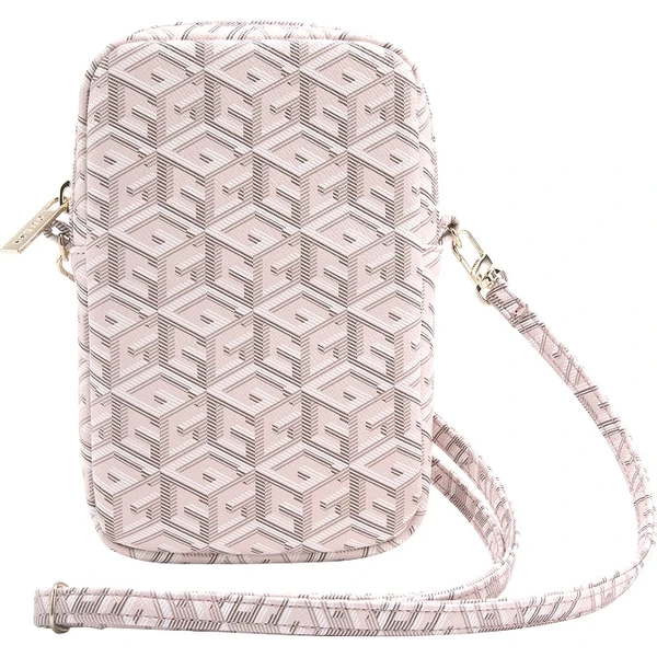 Guess PU G Cube Wallet Phone Bag Zipper růžový - Popruhy a crossbody - Obrázek OK72000N01