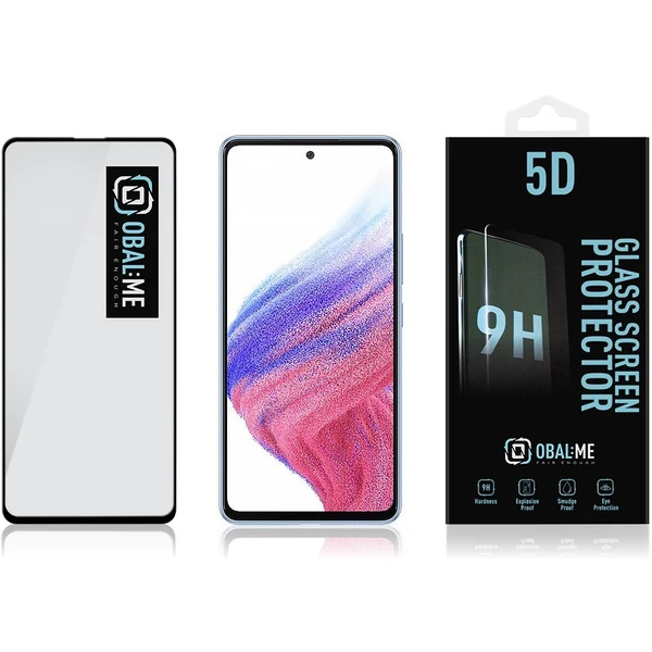 Obal:Me 5D tvrzené sklo Samsung Galaxy A52/A52 5G/A52s 5G/A53 5G černé - Ochranné folie a skla - Obrázek OKK6000701
