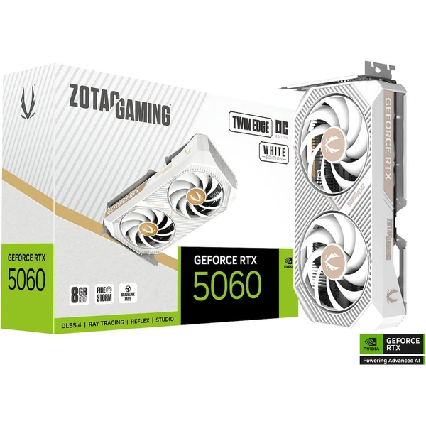 ZOTAC NVIDIA GeForce RTX 5060 Twin Edge OC White - Grafické karty - Obrázek OKLI000K01
