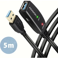AXAGON ADR-305 USB-A/USB-A prodlužovací kabel 5m černý - Kabely a redukce