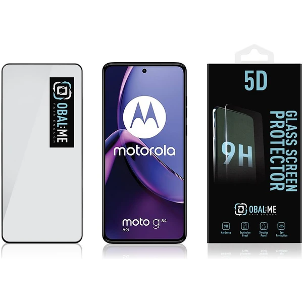 OBAL:ME 5D Tvrzené Sklo pro Motorola G84 černé - Ochranné folie a skla - Obrázek OMX3000P01