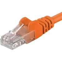 PremiumCord RJ45/RJ45 Cat6 UTP patch kabel 10m oranžový - Kabely a redukce