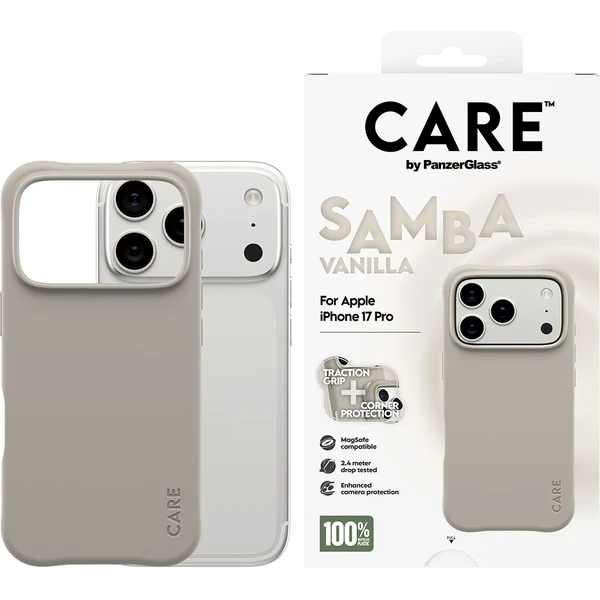 PanzerGlass® CARE Samba kryt s MagSafe Apple iPhone 17 Pro Vanilla - Pouzdra - Obrázek ONDH000K01