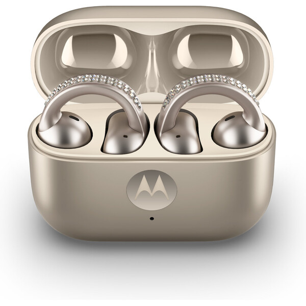 Motorola Moto Buds Loop (Sound By BOSE) bezdrátová sluchátka Swarovski crystals béžová Béžová