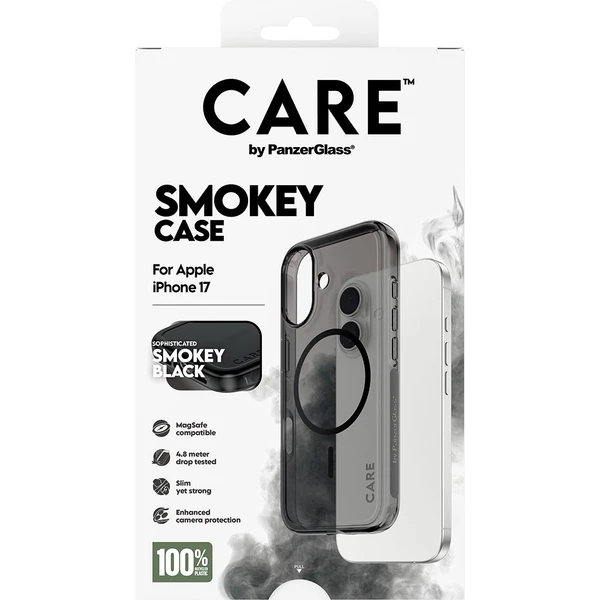 PanzerGlass® CARE Smokey kryt s MagSafe Apple iPhone 17 kouřový/černý - Pouzdra - Obrázek OODH000K01