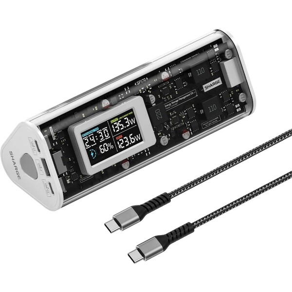 SHARGE Shargeek 170W Powerbanka, 24000 mAh, IP66, bílá