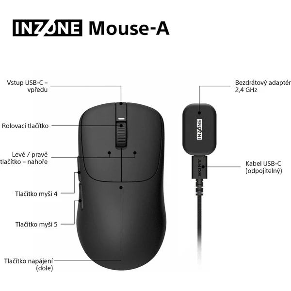 Sony INZONE Mouse-A herní myš - Myši - Obrázek OPBH000K01