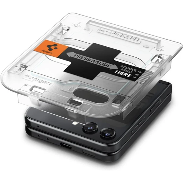 Spigen Glass tR EZ Fit Cover 2 Pack tvrzené sklo Samsung Galaxy Z Flip5 - Ochranné folie a skla - Obrázek OPJ6G00101