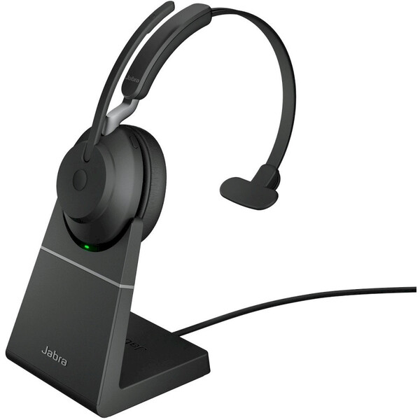 Jabra Evolve2 65 Link380/390a UC Mono sluchátka se stojánkem černá Černá