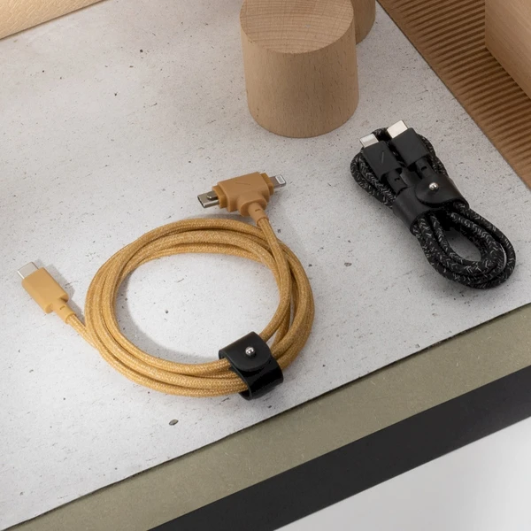 Native Union Belt Universal Cable (USB-C – Lighting/USB-C) 1,5 m, kraft - Kabely a redukce - Obrázek OR37000L01
