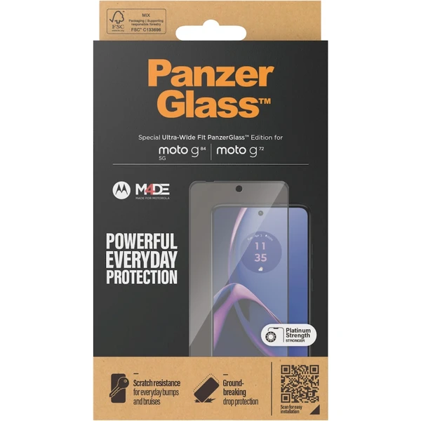 PanzerGlass Ultra-Wide Fit ochranné sklo Motorola Moto G84/G72 - Ochranné folie a skla - Obrázek OR51000P01