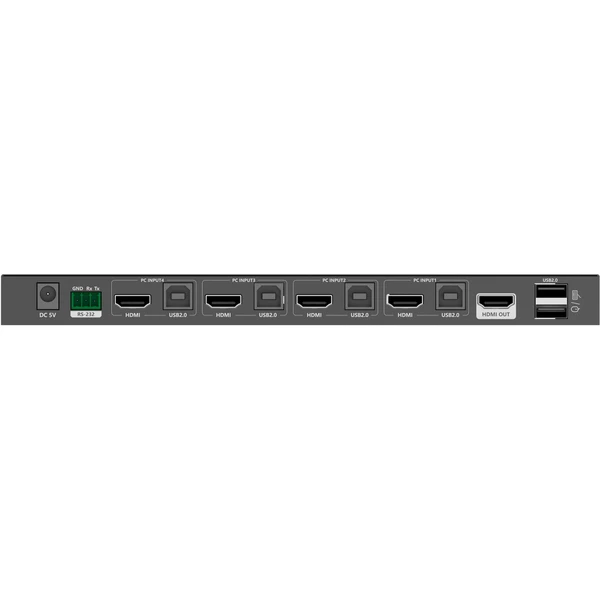 PremiumCord 4K@60Hz HDMI2.0 KVM switch 4:1 - Ostatní - Obrázek ORHF000K01