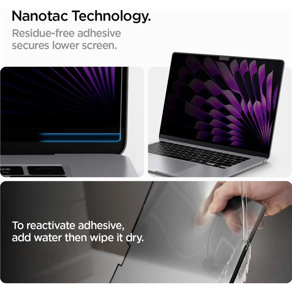 Spigen SafeView Privacy Filter ochranná fólie MacBook Air 15" M2/M3/M4 - Ochranné folie a skla - Obrázek ORN5000701