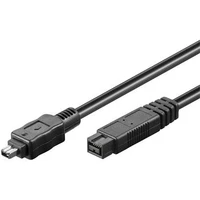 PremiumCord FireWire 9pin/FireWire 4pin kabel 1,8m černý - Kabely a redukce