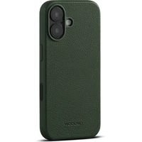 Woolnut MagSafe kožený kryt iPhone 17 tmavě zelený - Pouzdra