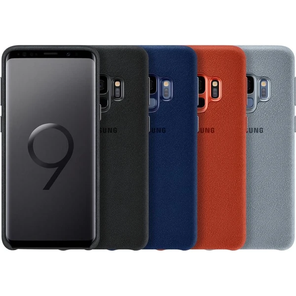 Samsung zadní kryt z kůže Alcantara Samsung Galaxy S9 modré - Pouzdra - Obrázek OUVO000101