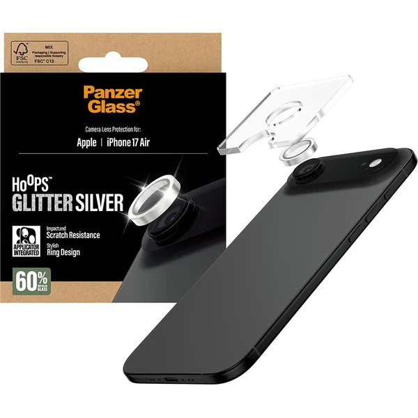 PanzerGlass® Hoops skla Apple iPhone Air třpytivě stříbrné - Ochranné folie a skla - Obrázek OVEH000K01
