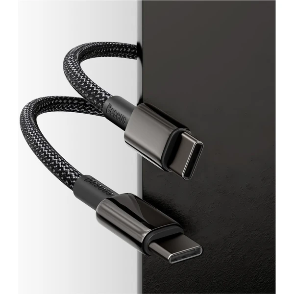 Baseus Tungsten Gold USB-C/USB-C napájecí kabel 100W 2m černý - Kabely a redukce - Obrázek OWKGF00101