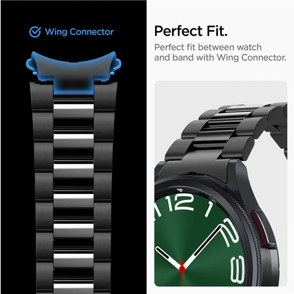 Spigen Modern Fit 316L Band řemínek Samsung Galaxy Watch6 Classic 47mm černý - Řemínky - Obrázek OZV3000N01