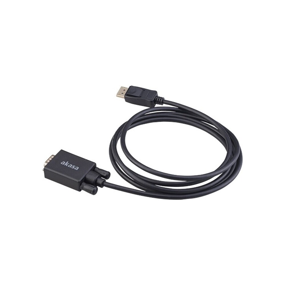 Akasa kabel k monitoru DisplayPort - VGA, 1920x1080p@60Hz, 2m, černá