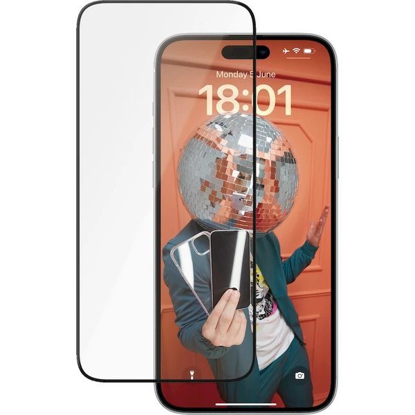 PanzerGlass Ceramic tvrzené sklo Apple iPhone 15 Plus s instalačním rámečkem - Ochranné folie a skla - Obrázek P1V7000L01