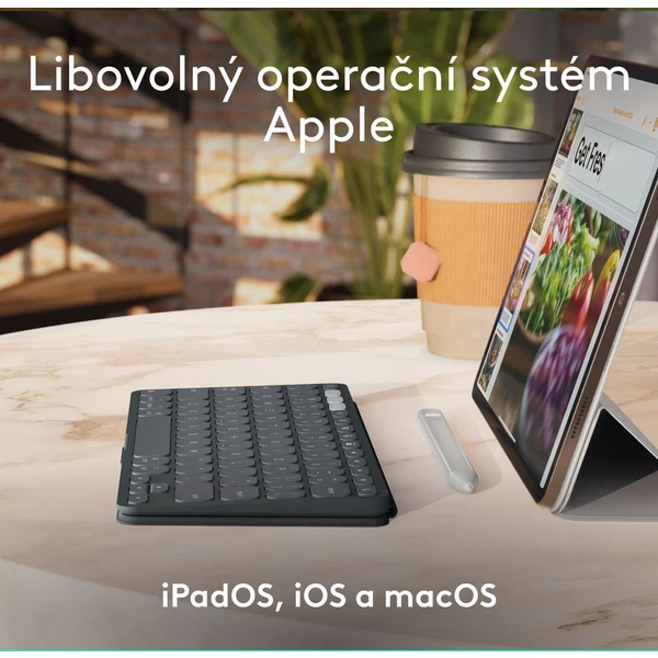 Logitech Keys to go 2 Apple bezdrátová US klávesnice grafitová - Klávesnice - Obrázek P245000J01