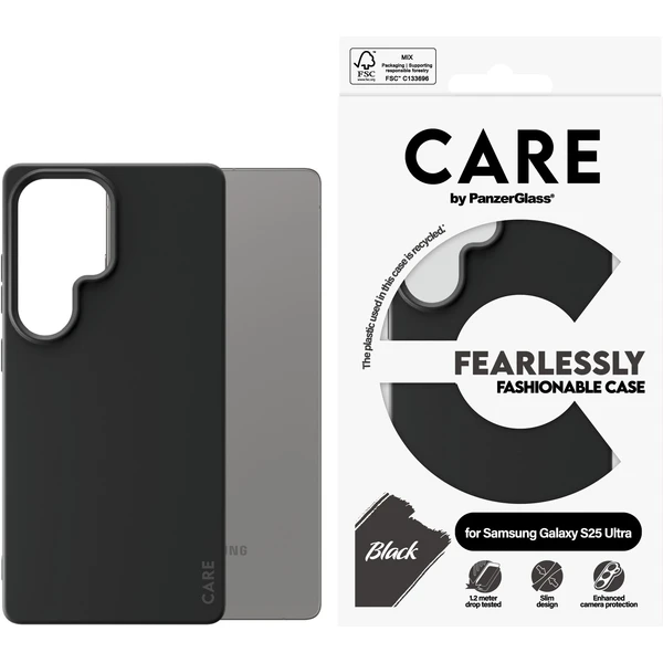 PanzerGlass® CARE kryt Samsung Galaxy S25 Ultra Fearlessly černý - Pouzdra - Obrázek P2FC000J01
