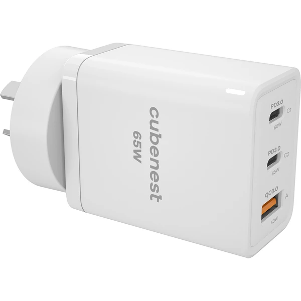 CubeNest S3D1 PD cestovní adaptér (65W) bílý - Nabíječky - Obrázek P2J6000601
