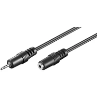 PremiumCord 2,5mm/2,5mm prodlužovací kabel 2m černý - Kabely a redukce
