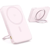 Baseus PicoGo Qi2 s otočným stojanem a bezdrátovým nabíjením powerbanka 5000mAh 20W USB-C růžová - Powerbanky