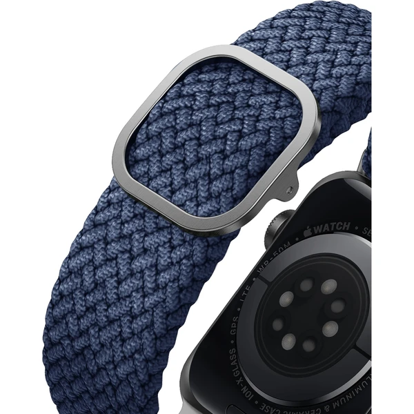 UNIQ Aspen Braided řemínek Apple Watch 46/45/44/42mm modrý - Řemínky - Obrázek P3LP600301
