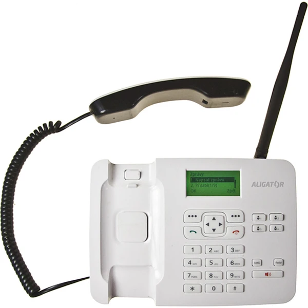 ALIGATOR T100 stolní GSM telefon bílý - Mobilní telefony - Obrázek P3VR000501