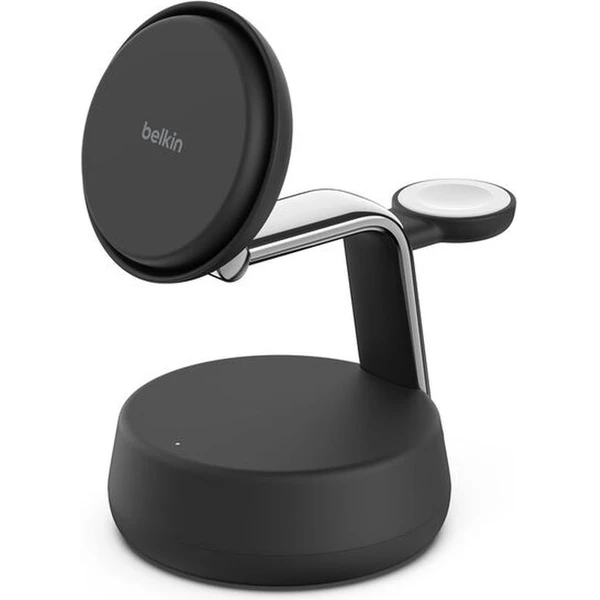 Belkin UltraCharge™ PRO Qi2 25W 3v1 MagSafe nabíječka pro iPhone/Apple Watch/AirPods tmavě šedá - Nabíječky - Obrázek P3ZM000K01